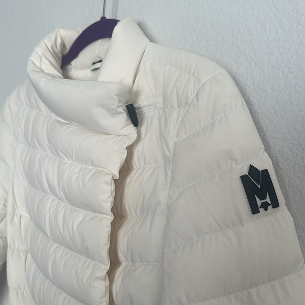 GORGEOUS MACKAGE goose down white wrap jacket S - Picture 4 of 17